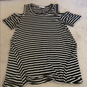 Flowy cold shoulder tunic.